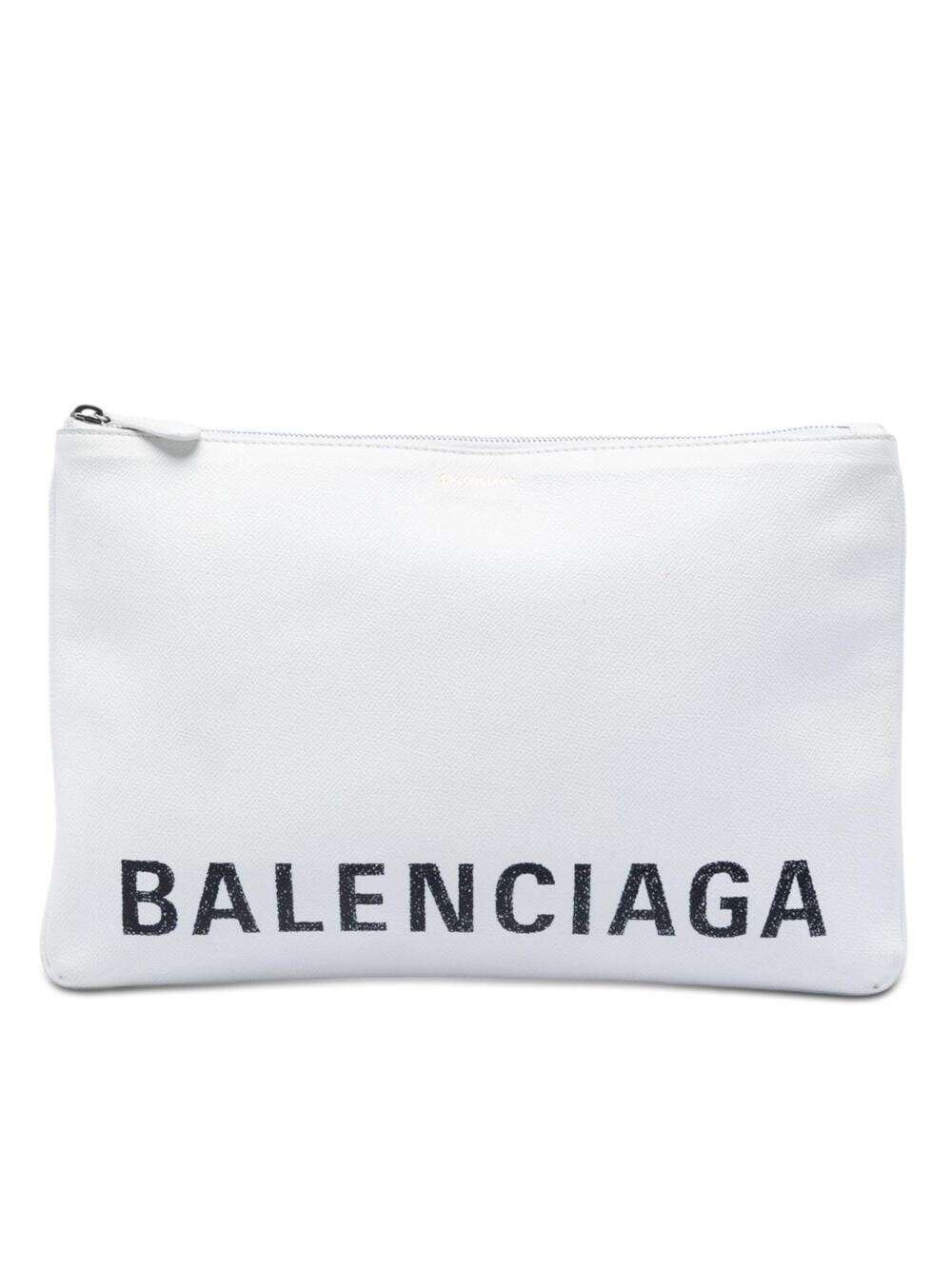 Balenciaga Leather Ville Logo Zip Pouch #358934B42B